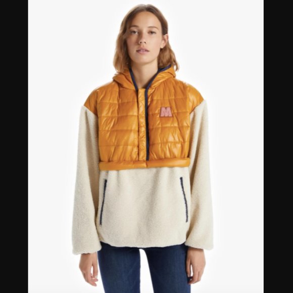 MOTHER | The Sher-Puff Zip Pullover in Inka Gold - Picture 3 of 16